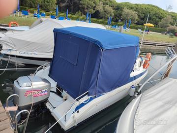 Barca a motore e carrello