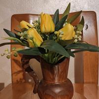 Vaso in legno intagliato Decanter in legno (brocca