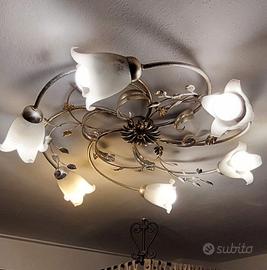 2 Lampadari a spirale artigianato toscano