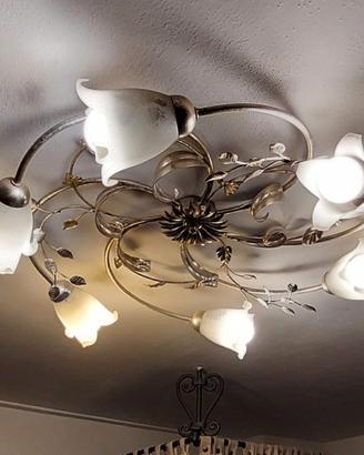 2 Lampadari a spirale artigianato toscano