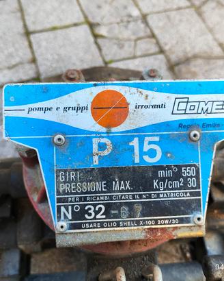 Pompa Comet P15 motocoltivatore 