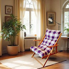 Poltrona Sdraio Relax Comodona in Legno 3 posizio
