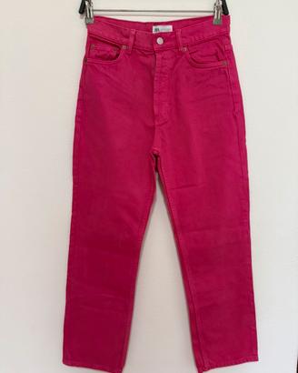 Pantaloni Jeans fucsia da donna di Zara tg.36 S