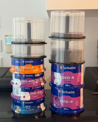 lotto supporti DVD-r + CD-r + BDR nuovi