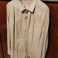 Giacca donna in pelle beige/panna