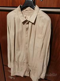 Giacca donna in pelle beige/panna