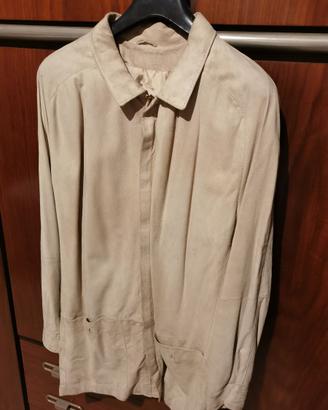 Giacca donna in pelle beige/panna