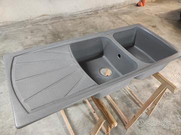 Lavello Elleci living 500 2 vasche Granitek M73.