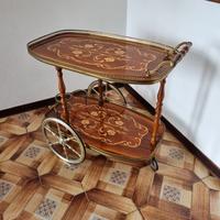 Carrello bar intarsiato