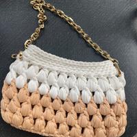 Borsa fatta a mano catenella uncinetto