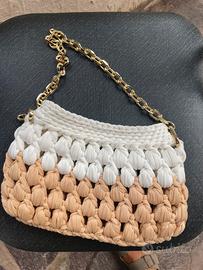 Borsa fatta a mano catenella uncinetto