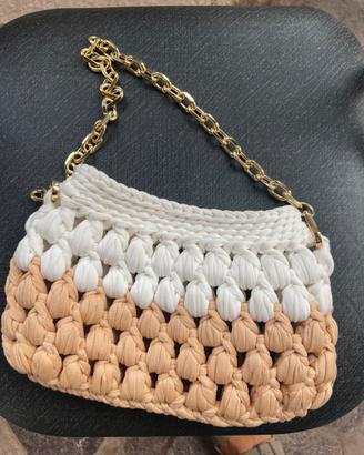 Borsa fatta a mano catenella uncinetto