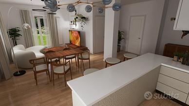 Appartamento tricamere con doppi servizi, cantina