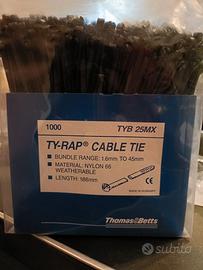 Fascette nere 1000 pz 4,5 x 186 mm promo!