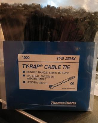 Fascette nere 1000 pz 4,5 x 186 mm promo!