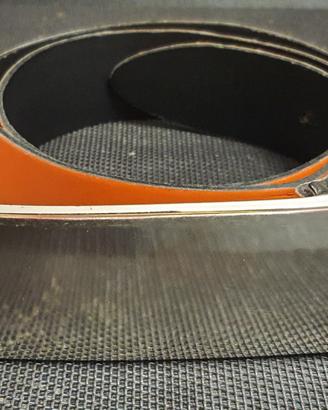 Cintura Motivi arancio acciaio rettangola cm 102