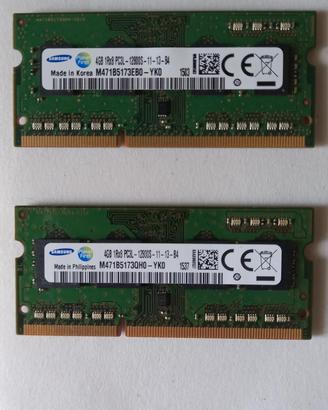 Kit RAM 8GB (2x4GB) DDR3L