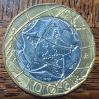 Moneta 1000 lire con Europa sbagliata