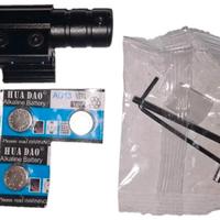 Puntatore laser rosso regolabile in metallo