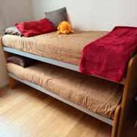 Letto doppio estraibile con materassi e reti