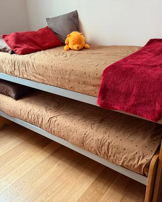 Letto doppio estraibile con materassi e reti