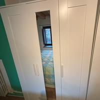 Due guardaroba a 3 ante bianco 117x50x190cm