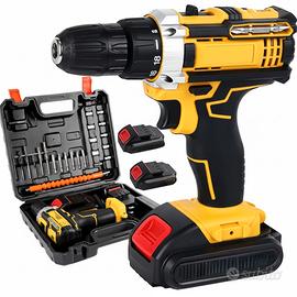 Avvitatore Trapano potente 2 batterie set valigia