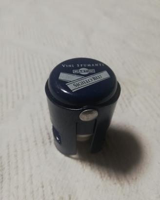Tappo Stopper Ermetico Vintage Martini Sigillo Blu