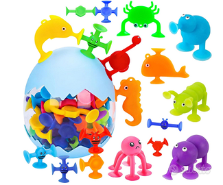 Giocattoli a Ventosa in Silicone – Set 26 Pezzi Mo