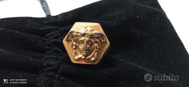 Versace Uomo originale Anello Medusa in metallo