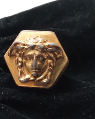 Versace Uomo originale Anello Medusa in metallo