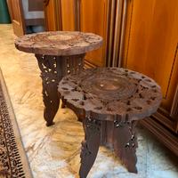 Coppia di portavasi/ sgabelli decorativi