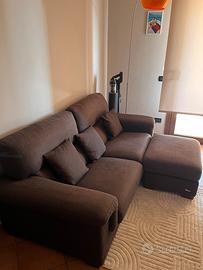 Divano letto3 posti con pouf penisola poltronesofa