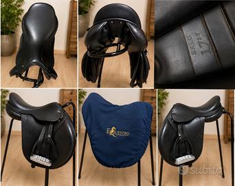Sella da equitazione nera + coprisella Equestro