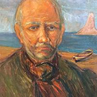 Quadro a olio su masonite Ritratto firmato