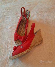 sandali in tela rossa - Dulce Rubio - n.40 (786e)