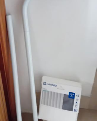 tenda e tubo per doccia ad angolo