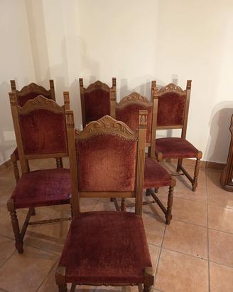 sedie stile vittoriano 