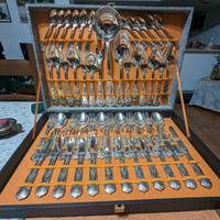 Servizio Posate da 12 Bagnate in Argento 800