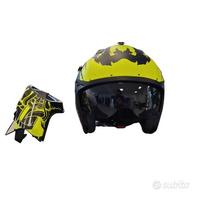 CASCO MOTO SCOOTER JET CON MENTONIERA STACCABILE
