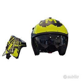CASCO MOTO SCOOTER JET CON MENTONIERA STACCABILE
