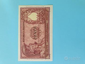 banconota 100 lire Italia elmata 1951
