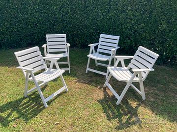 sedie pieghevoli reclinabili in plastica esterno.