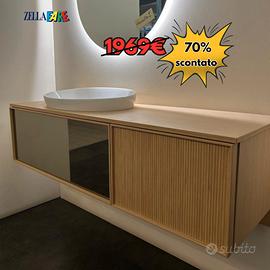 devorè sospeso rovere gold + lavabo semincasso