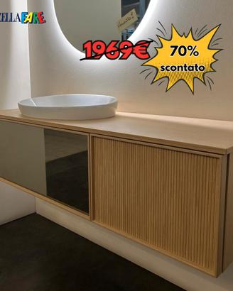 devorè sospeso rovere gold + lavabo semincasso