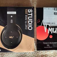 cuffie wireless bluetooth nere 