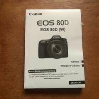 Canon EOS 80D manuale di istruzioni lingua tedesco
