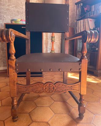 Poltrona trono stile rinascimento