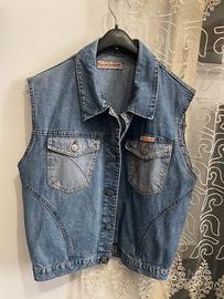 Smanicato/Gilet di Jeans Taglia 44