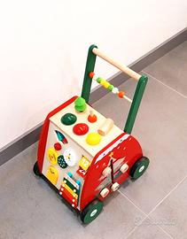 Carrello Primi Passi in Legno con Attività Montess